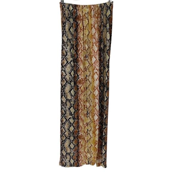 L*Space Mia Swimsuit Cover Up Skirt Pretty In Python Brown Gold MIASK21 Women XS - Picture 7 of 12